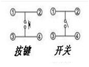 轻触四脚开关如何焊接？